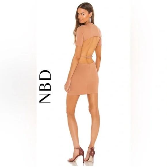 NBD Dresses & Skirts - NWT REVOLVE NBD Isobel Mini Dress in Camel Size S